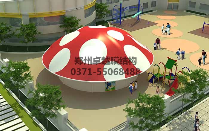 幼兒園膜結構遮陽(yáng)棚設計效果圖一