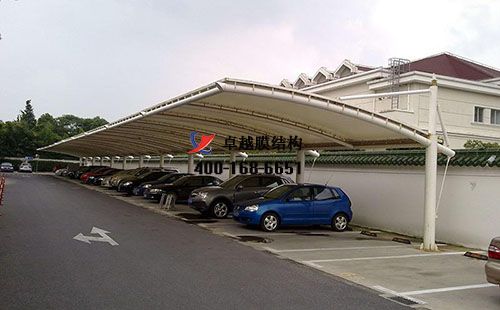 保定膜結構車棚【保定嘉盛光電等】施工案例