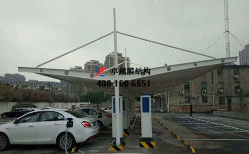 黃岡膜結(jié)構(gòu)充電站樁車棚【黃岡市光大客運(yùn)有限公司等】工程設(shè)計施工案例