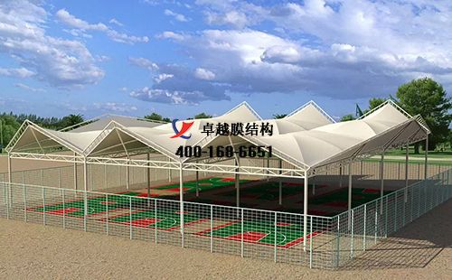 阿勒泰膜結(jié)構(gòu)網(wǎng)球場門球場籃球場（阿勒泰地區(qū)第二高級中學“希望籃球訓練營 ）設(shè)計施工安裝案例