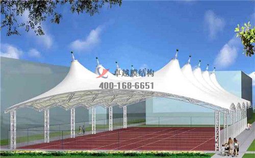 石家莊網(wǎng)球場膜結構頂棚罩棚十年施工經(jīng)驗 　　