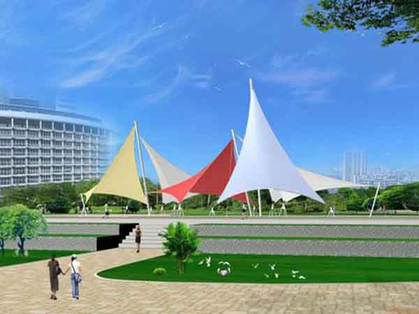 池州<font color='red'>張拉膜結(jié)構(gòu)</font>景觀小品【案例圖片】