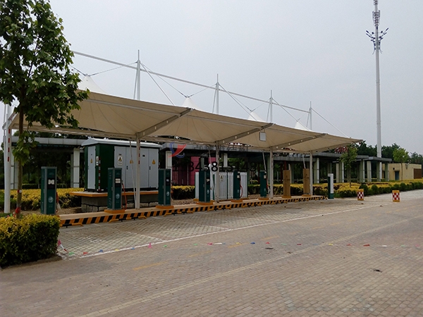石河子充電樁膜結(jié)構【車棚設計】