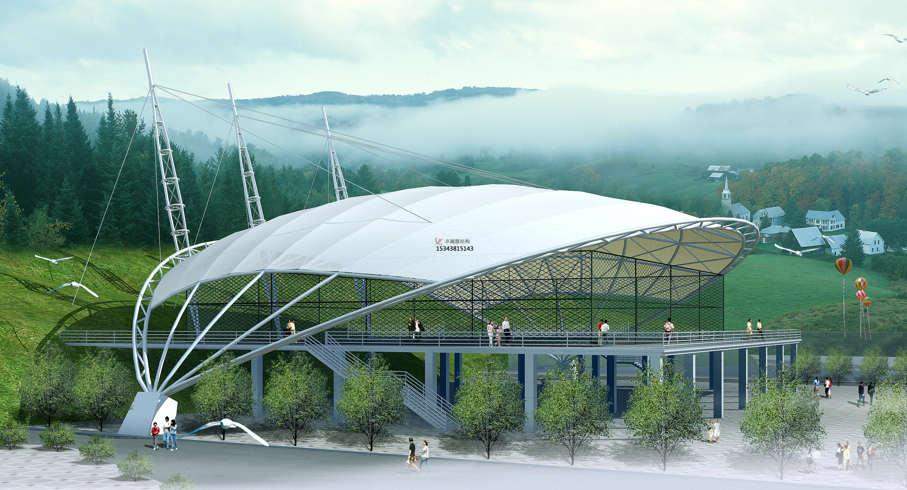 隴縣膜結(jié)構(gòu)景觀(guān)【張拉膜景觀(guān)】承包安裝價(jià)格