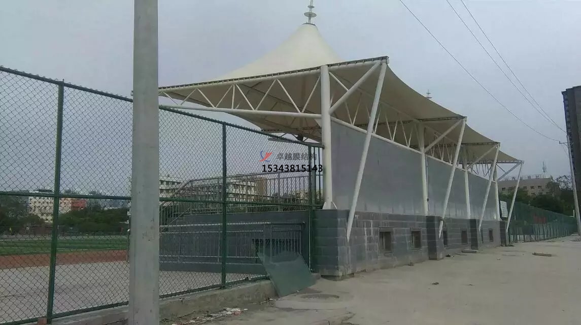 上蔡體育公園膜結(jié)構(gòu)【看臺雨棚】門球場案例